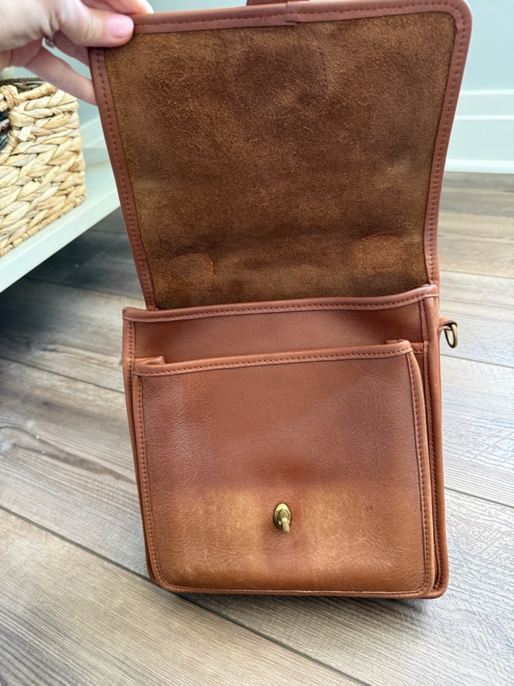 Vintage COACH British Tan leather Station Messenger satchel bag purse 5130 USA - Picture 2 of 8